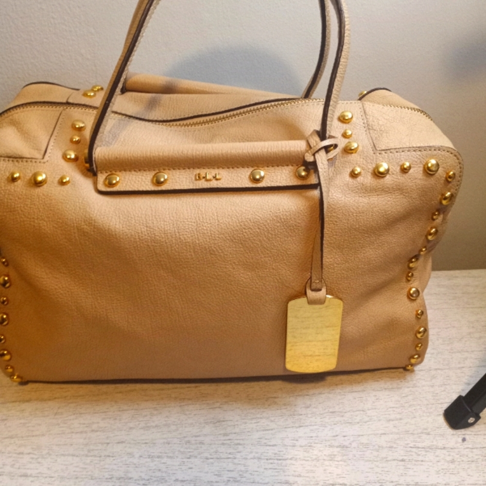 Ralph Lauren leather bowling bag. Gently used.